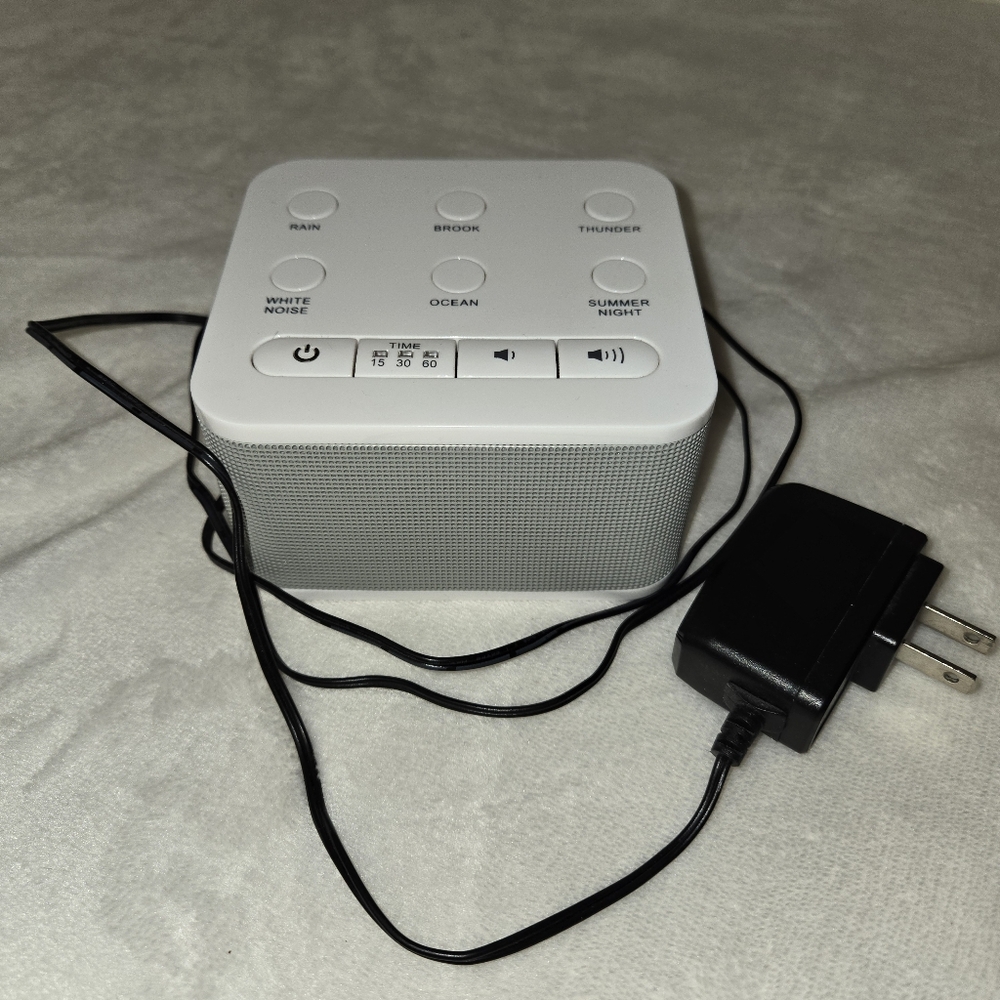 White Noise Machine with Gray and White Design